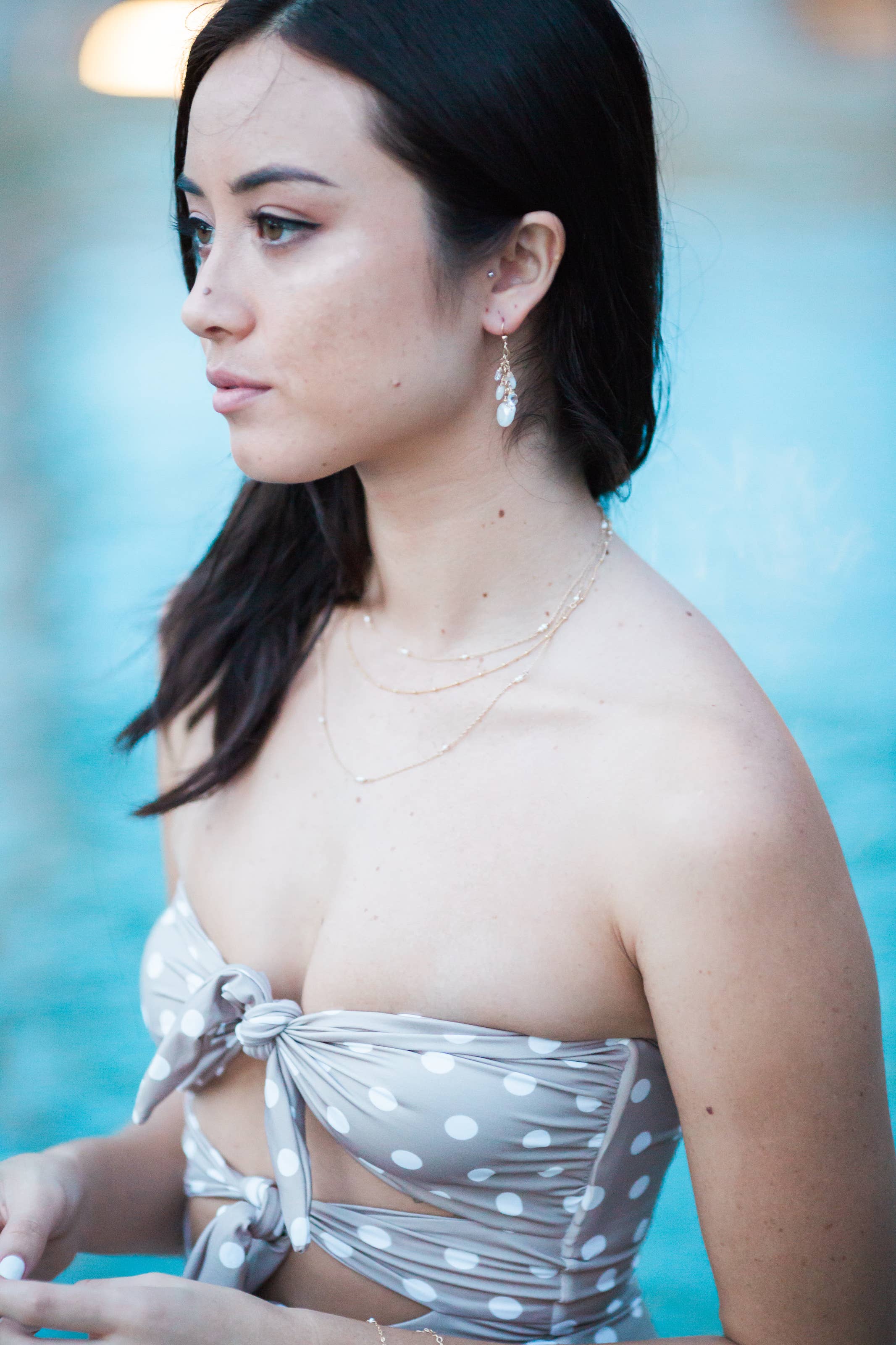 Komakai Jewelry - Wholesale Beaded/Pearl Necklace - FRESHWATER Pearl 5 stone necklace0