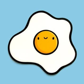 Sunny Side Up Egg Vinyl Sticker for wholesale by Shop Emily M