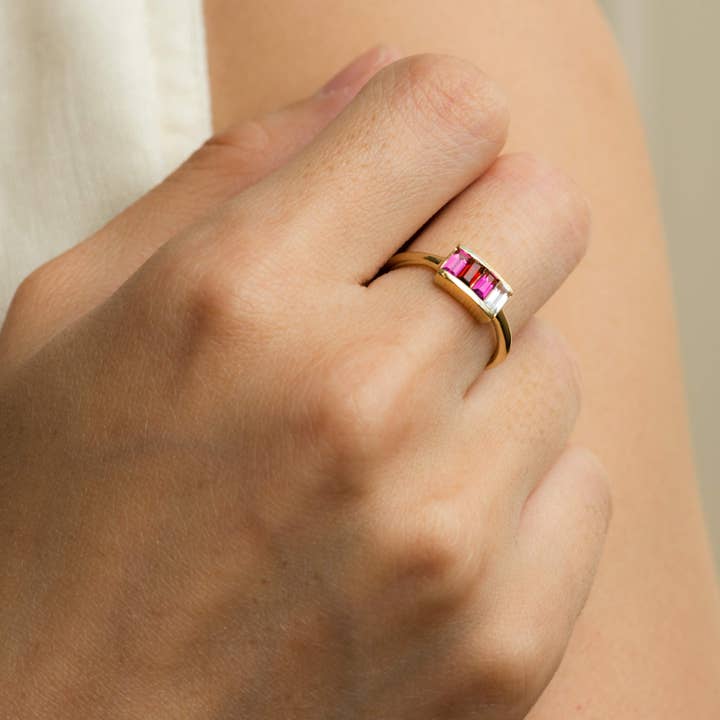 Minette - Wholesale Ring met meerdere stenen - Quinn Band1