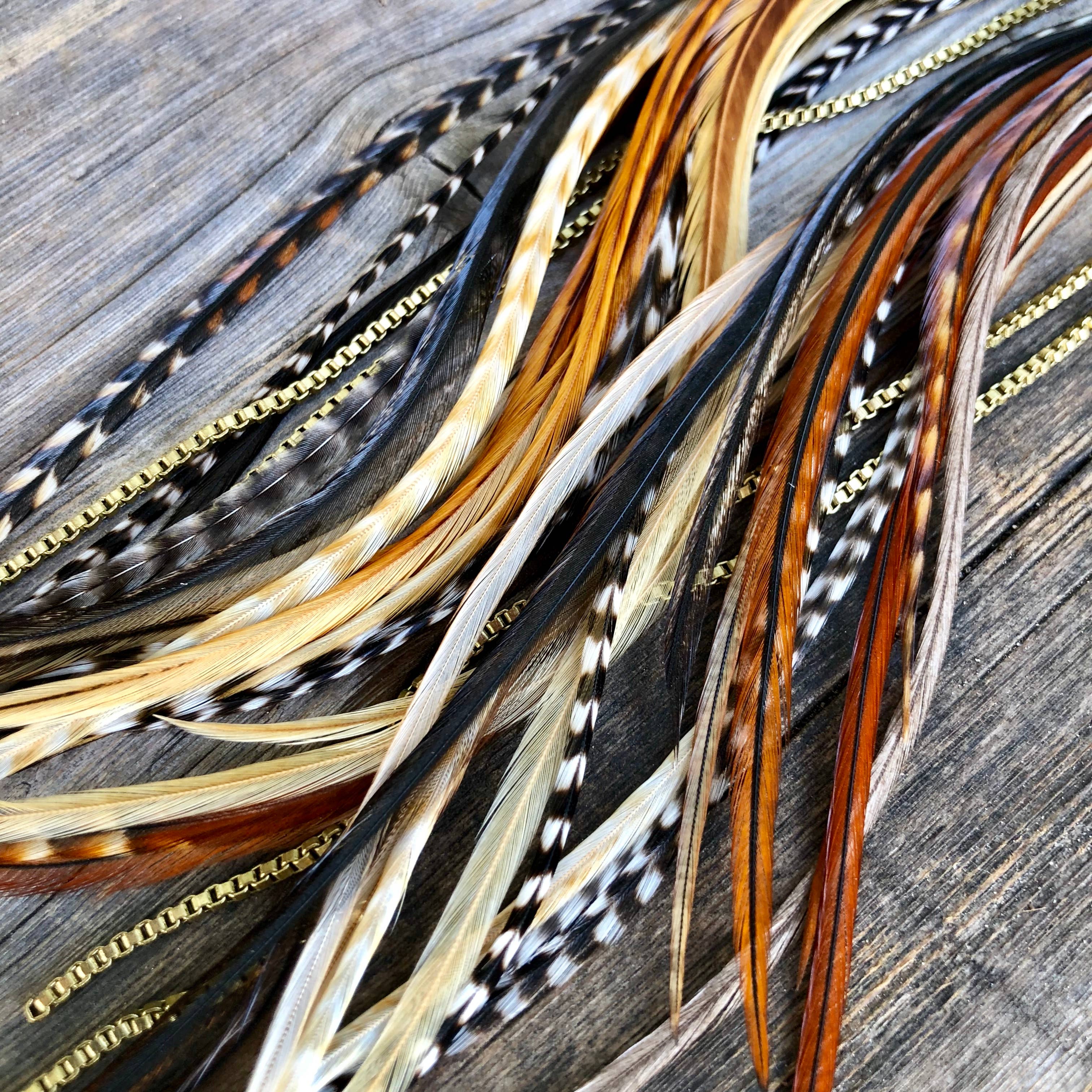 ASTALI - Wholesale Tassel Earrings - Extra Long Feather Earrings - Mixed Grizzly, Boho Western6