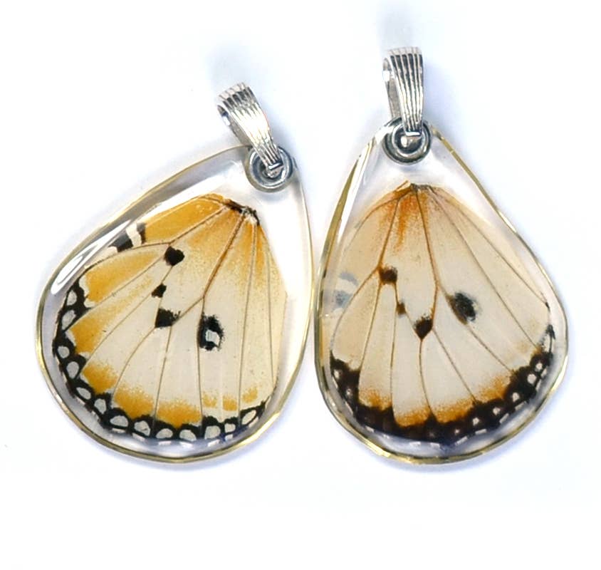 Wingstitution - Wholesale Individual Charm/Pendant - 0240 Butterfly Wing Pendant ONLY, African Monarch, bottom0