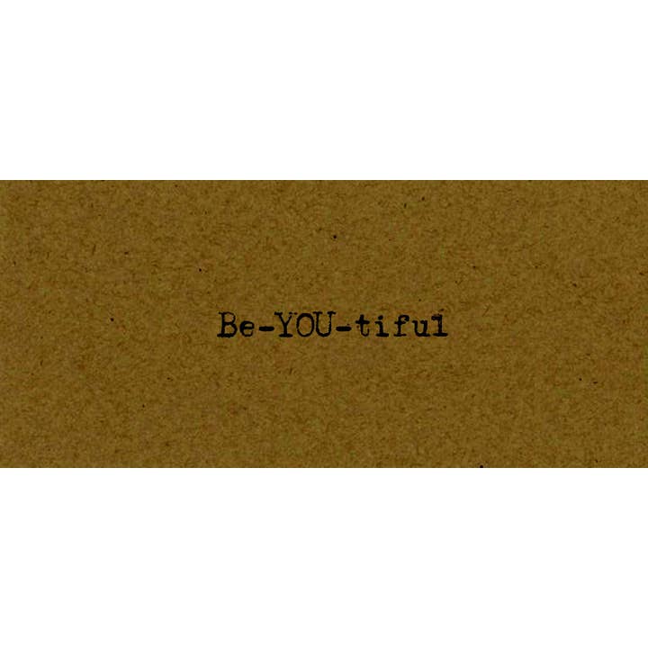 Be-You-Tiful Kraft Card for wholesale by Studio Penny Lane