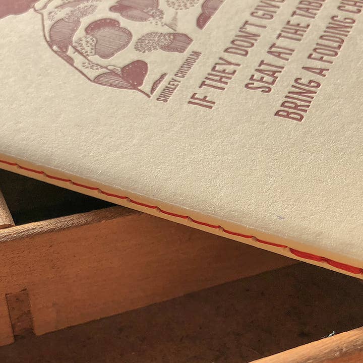 Blackbird Letterpress - Wholesale Notebook - Shirley Chisholm notebook2