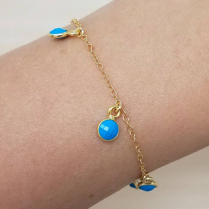 Turquoise Shaker Bracelet for wholesale by MissElenious Jewelry