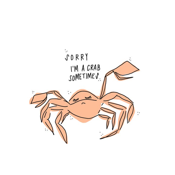 peachbaby studio - Wholesale Everyday greeting card - Sorry I'm Crabby Card1