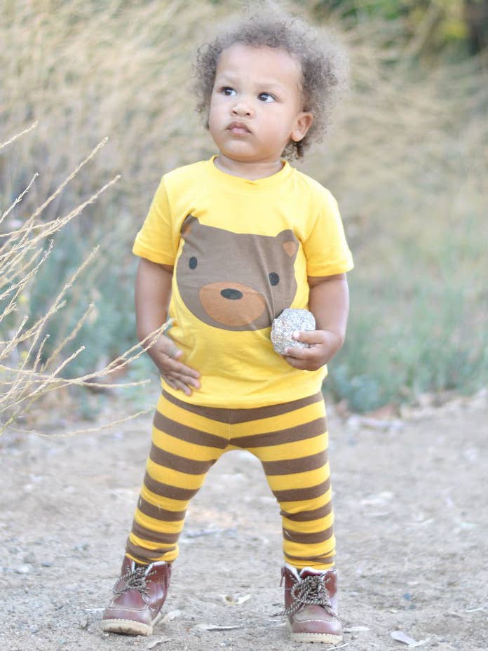 Woodland Bear shirt voor peuters en kinderen voor wholesale door Doodle Pants