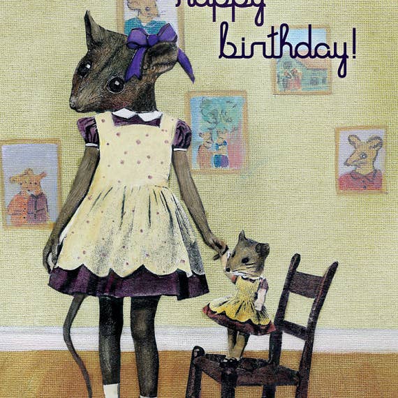 Mus fødselsdagskort for engroshandel hos Pergamo Paper Goods