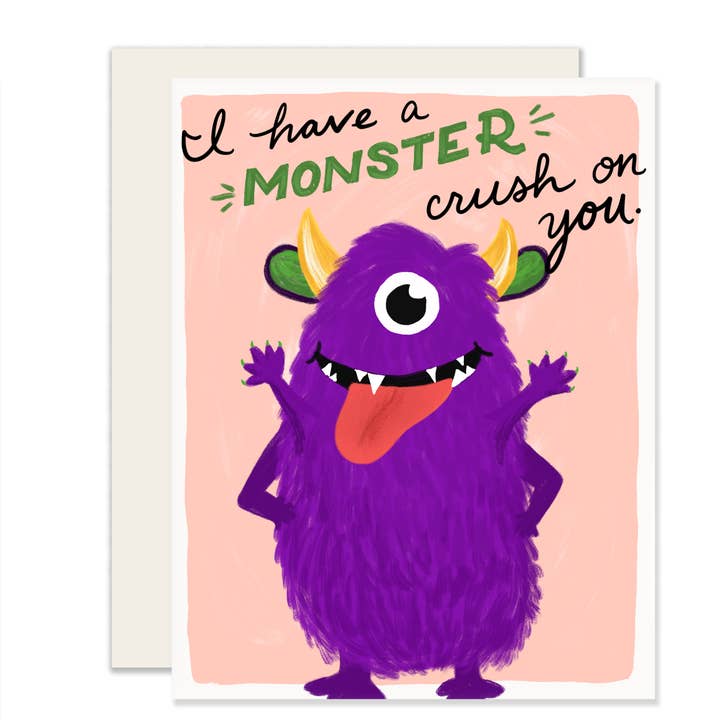 Monster Crush Card | Cute Love Card for wholesale by Slightly Stationery