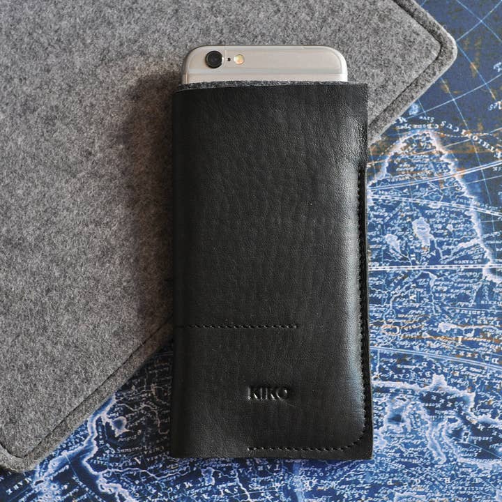 Black iPhone Wrap for wholesale by Kiko Leather
