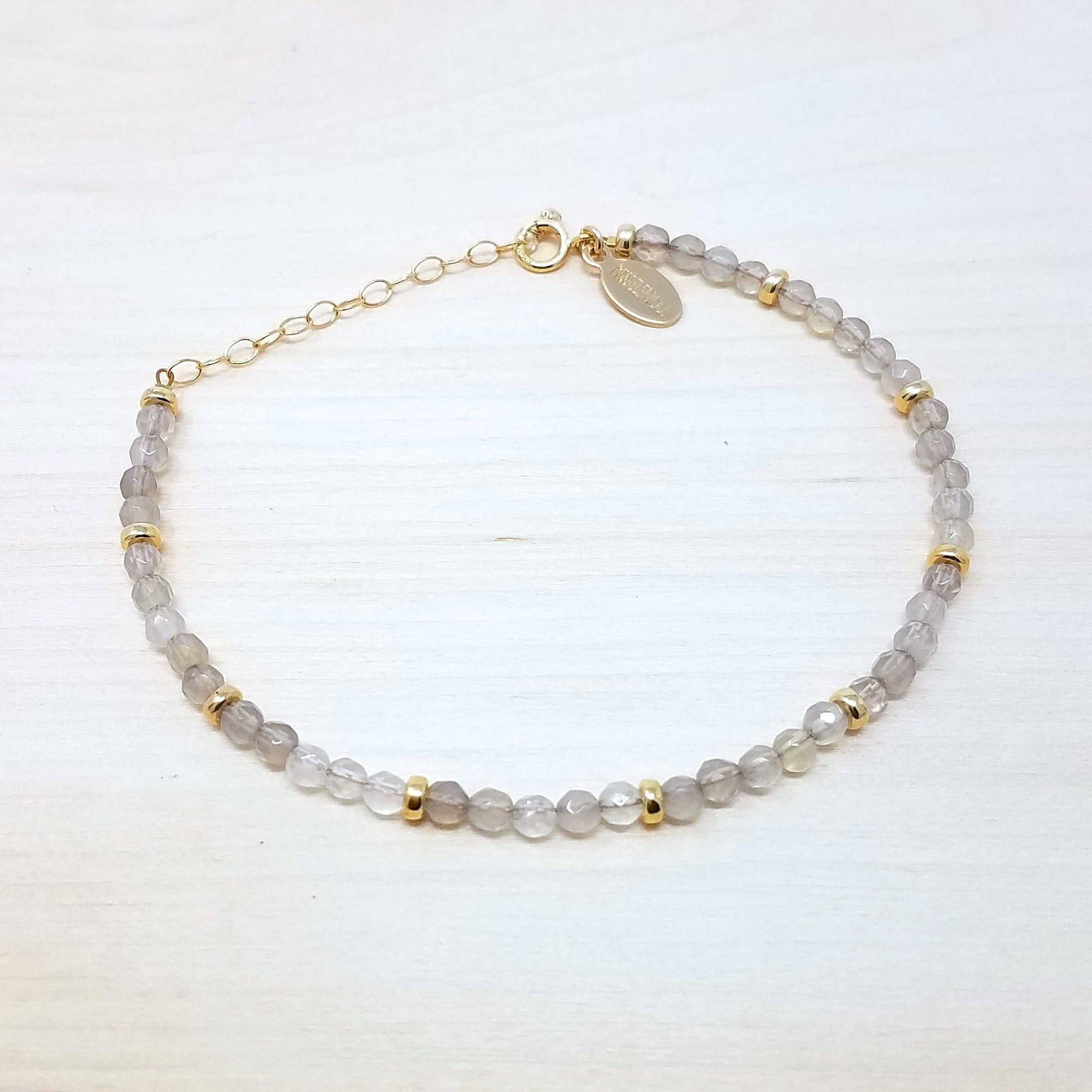 MissElenious Jewelry - Wholesale Beaded Bracelet - Gray Agate Beaded Bracelet2