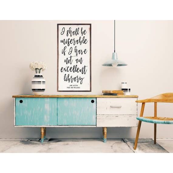 Excellent Library Wood Sign for wholesale by Willow and Blush Designs