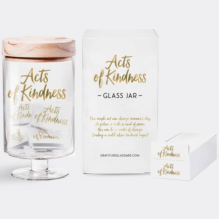 Gratitude Glass Jars - Wholesale Jar - Acts Of Kindness Glass Jar