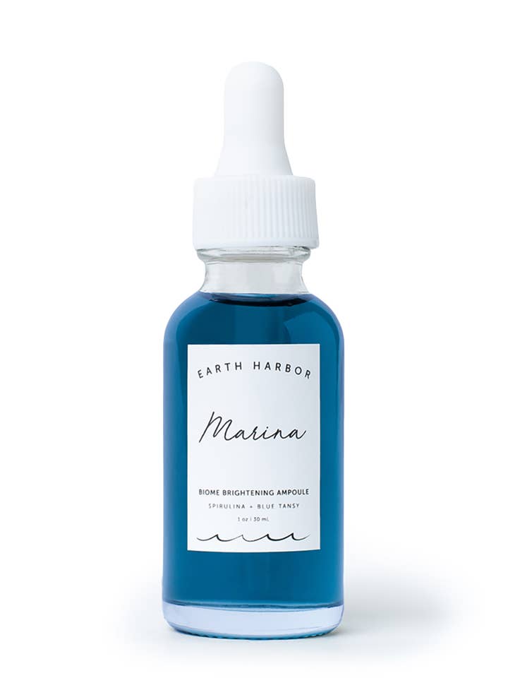 MARINA Biome Brightening Concentrate: Spirulina + Blue Tansy for wholesale by Earth Harbor Naturals