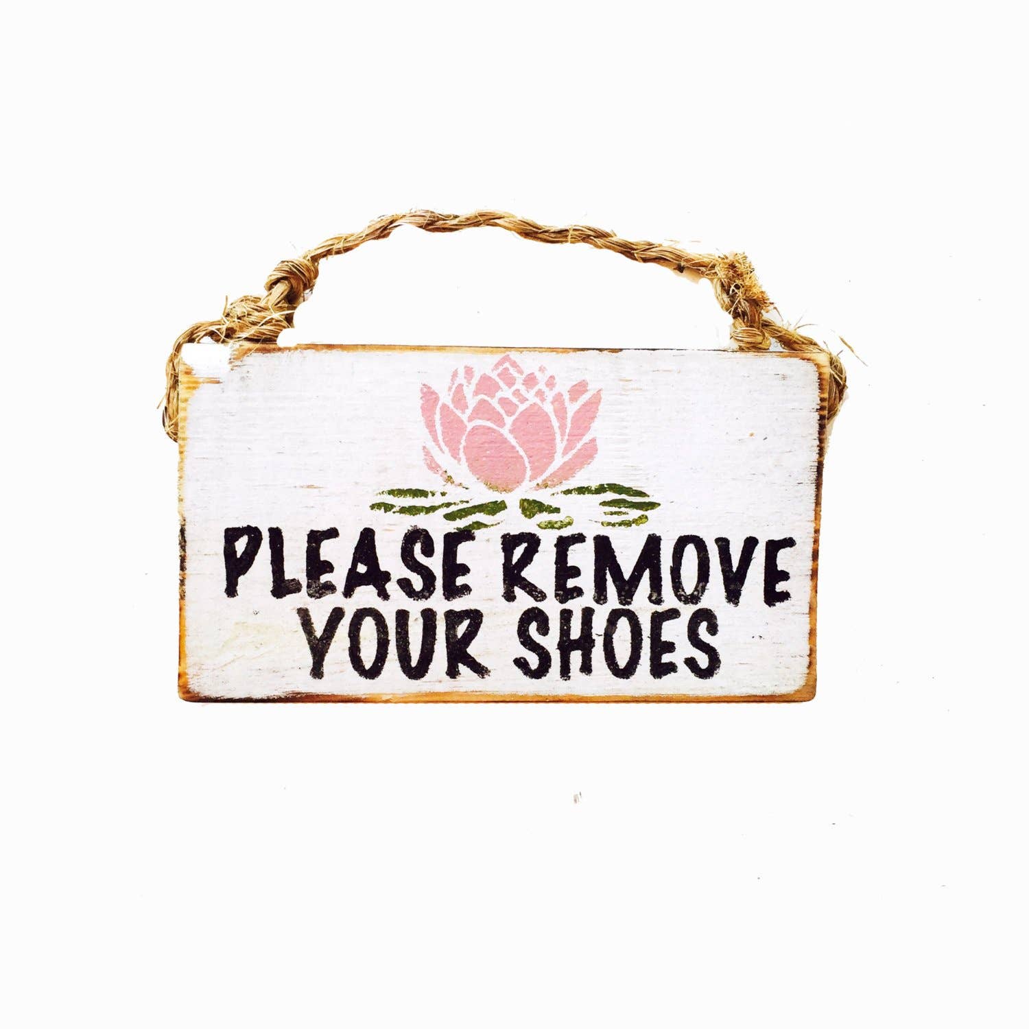 Mahalo Market - Wholesale Sign - Please Remove Your Shoes l Yoga Sign l Home Decor