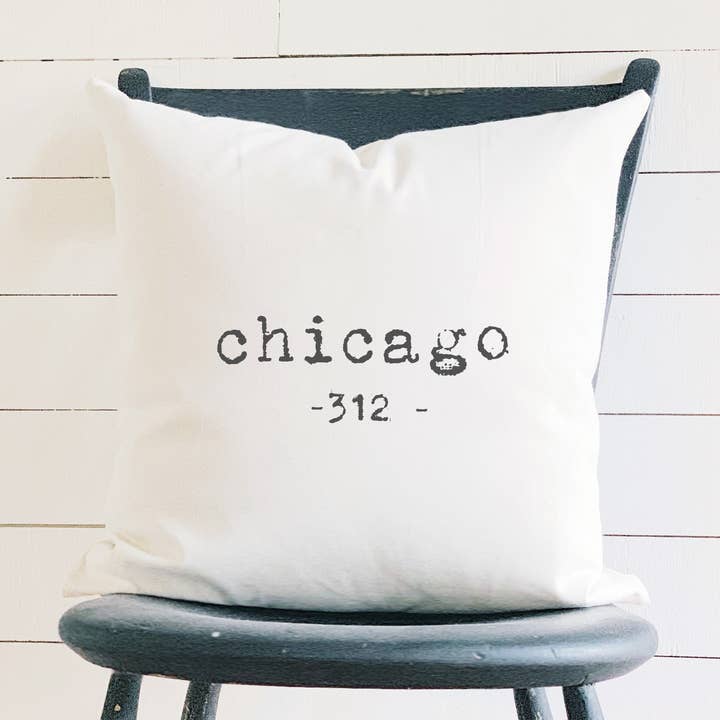 Area Code - Custom Square Canvas Pillow for wholesale by Indigo Tangerine