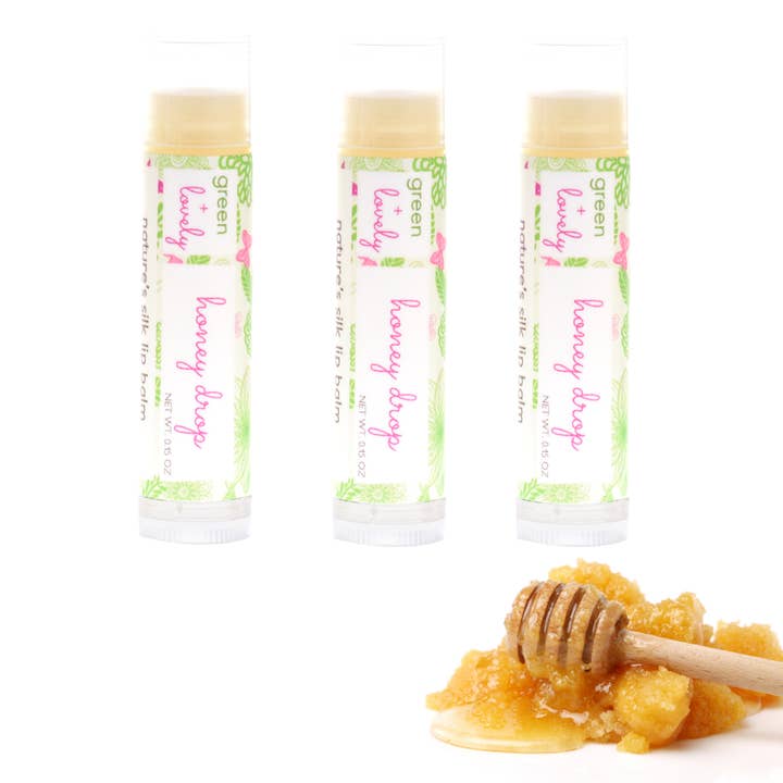 green + lovely - Wholesale Lip Balm - Honey Drop / Nature's Silk Lip Balm, Organic Ingredients