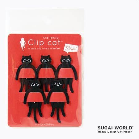 SUGAI WORLD – Großhandel Büroklammern – Clip Family Büroklammer/Lesezeichen, schwarze Katze