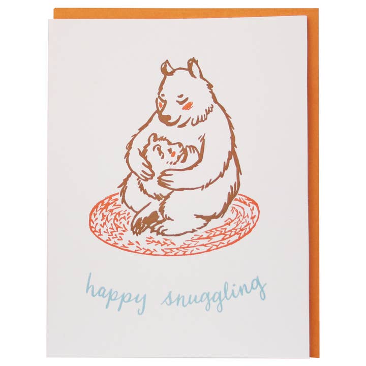 Snuggling Bears Carte bébé pour la vente par Smudge Ink