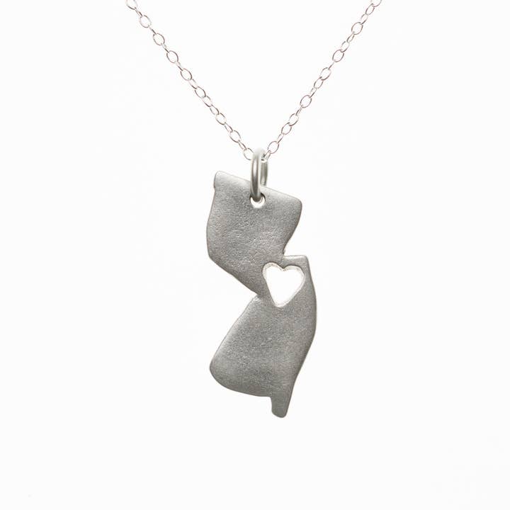 STERLING ZILVEREN NEW JERSEY KETTING voor wholesale door Precious Metal Prints