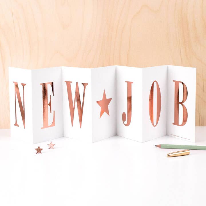 Coulson Macleod (U.S. Duties Paid) - Wholesale Congratulations Card - New Job Foiled Fold Out Concertina Banner Card