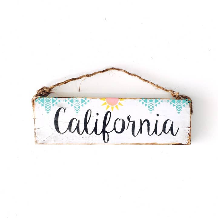 California Wood Sign - Beach Signs - California State Decor for wholesale by Mahalo Market