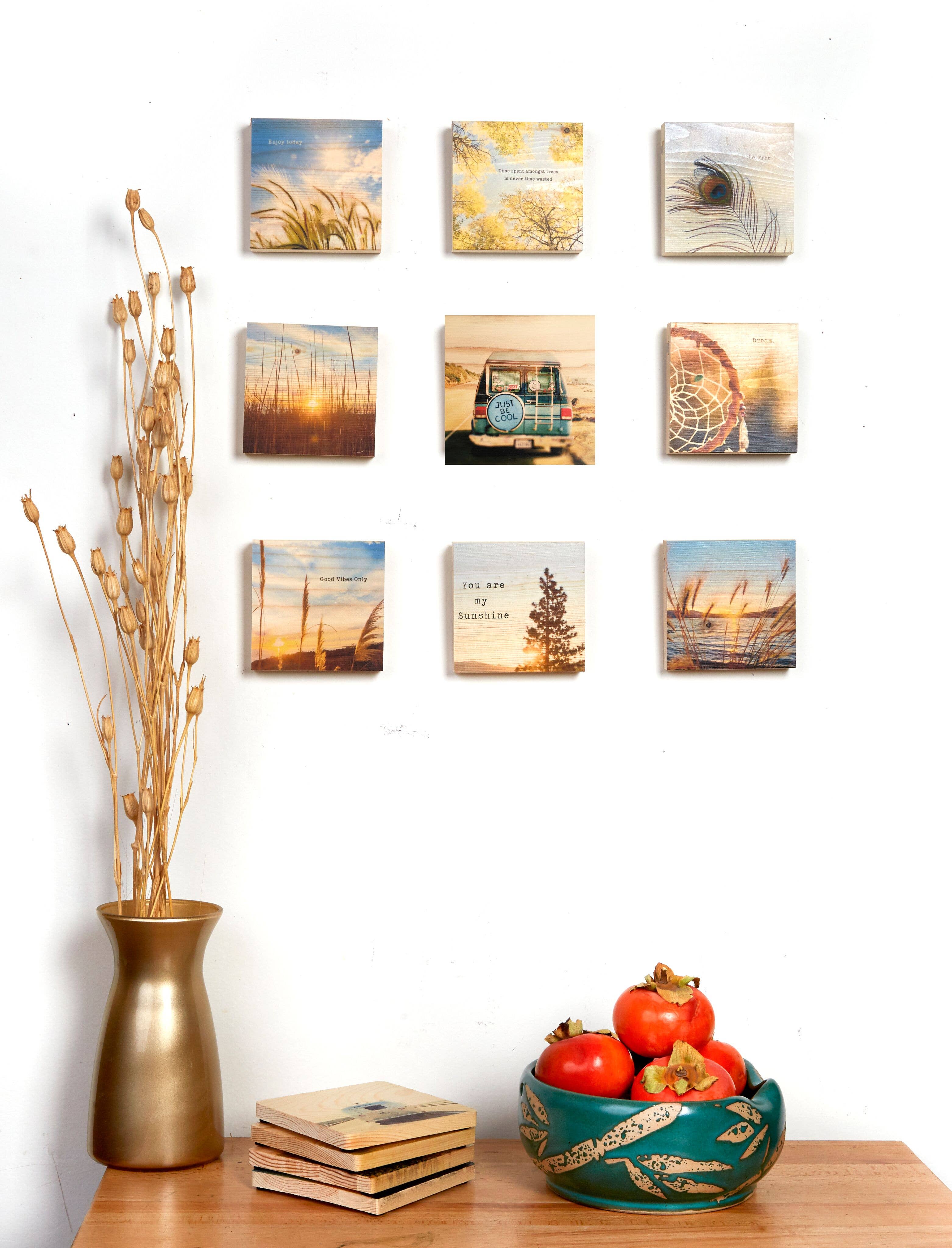 Lancaster Wood Prints - Wholesale Magnet - 3x3 Be Cool  Wood Print1