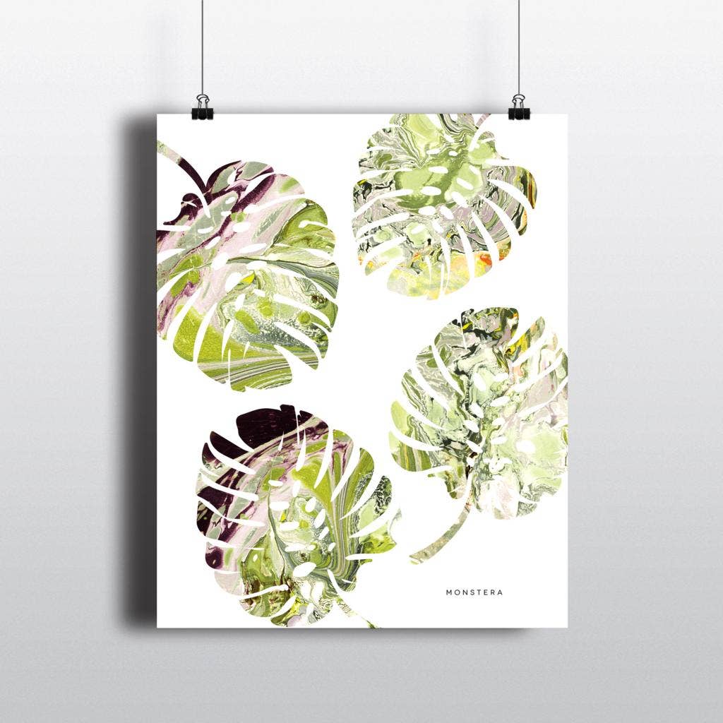 pixelimpress - Wholesale Art Print - Art Print Monstera Marble