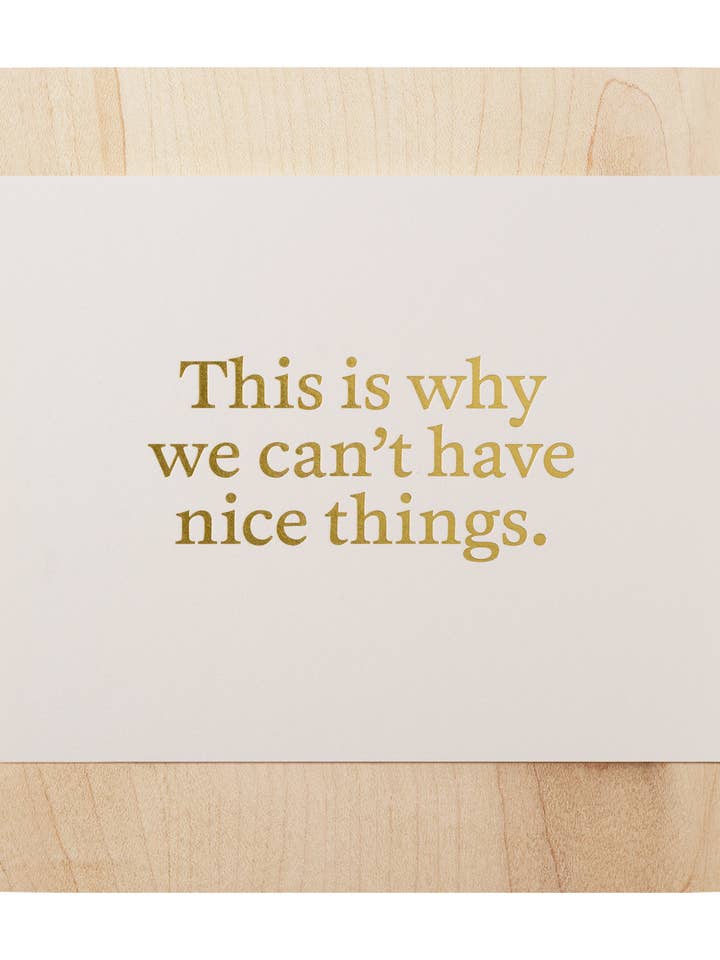Can't Have Nice Things (Art print) for wholesale by Woodsy Foxman
