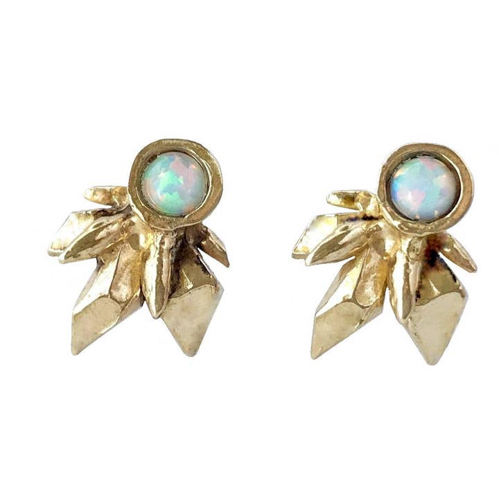 Thea Earrings With Opal for wholesale by Therese Kuempel Jewelry