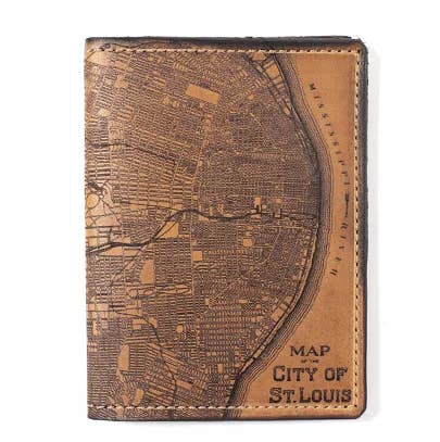 Tactile Craftworks - Wholesale Passport Case - Unisex - St. Louis Map Passport Wallet0