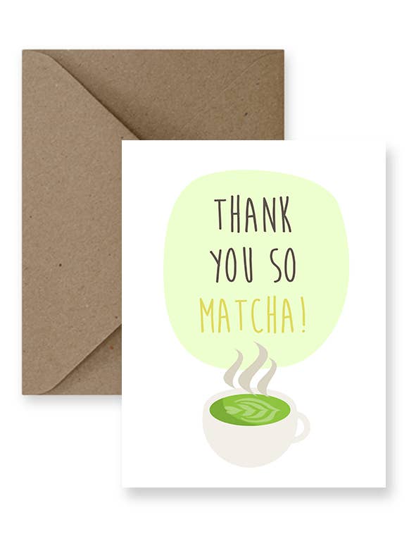 Obrigado, então, cartão Matcha por atacado de IMPAPER