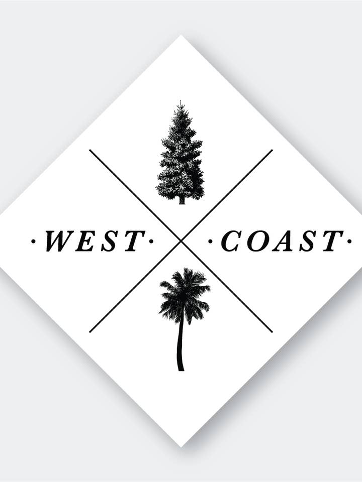 Västkusten Square klistermärke för wholesale av Pike Street Press