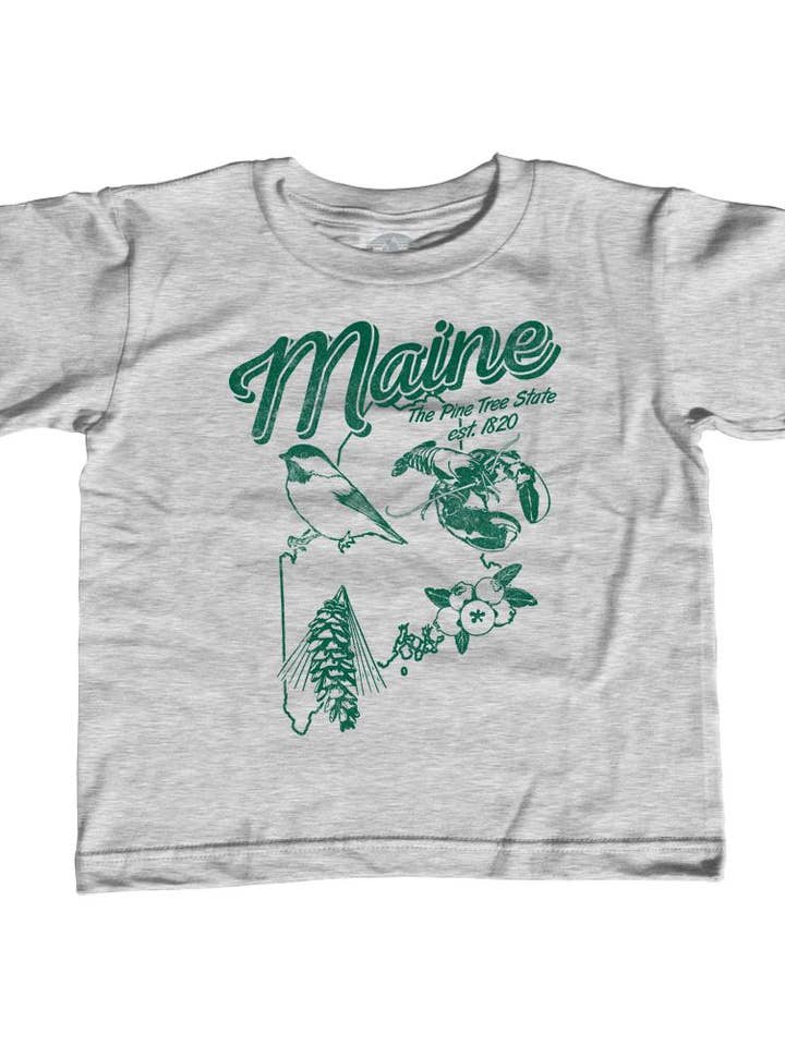Youth Vintage Maine T-Shirt for wholesale by Boredwalk