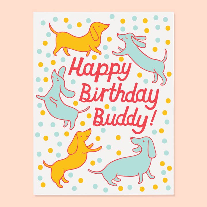 The Good Twin - Wholesale Birthday Card - Doxie Bday Card