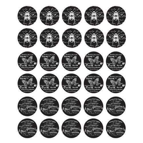 Refonte avec Prima Transfer French Noir, 3 motifs, 10 x 8 pouces pour la vente par Redesign with Prima