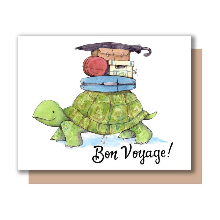 Bon Voyage Moving Card for wholesale by Paper Wilderness