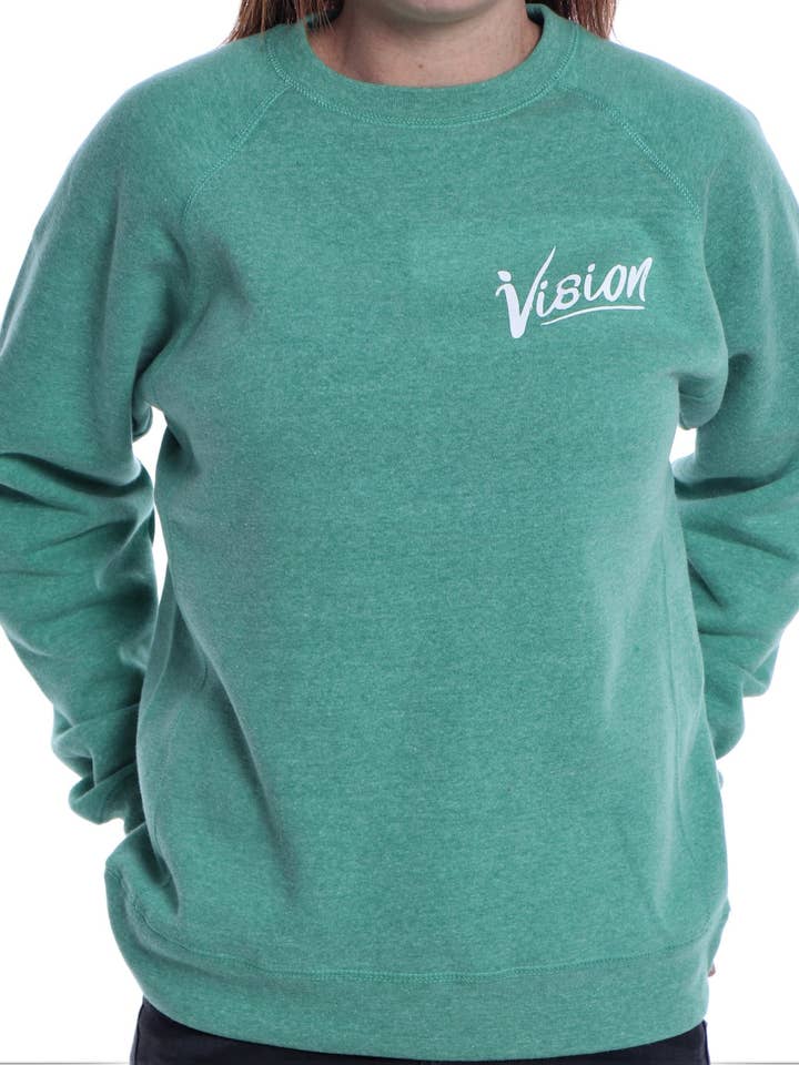 Vision Crew Neck Sweater - Green for wholesale by Infinite Vision