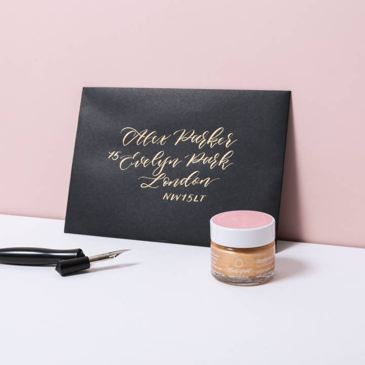 À L'AISE LTD - Wholesale Ink Pad - Rich Gold Modern Calligraphy Ink1