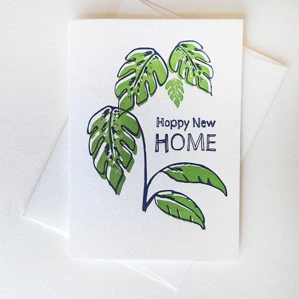 Happy New Home - Letterpress New Home Congrats Card for wholesale by Steel Petal Press