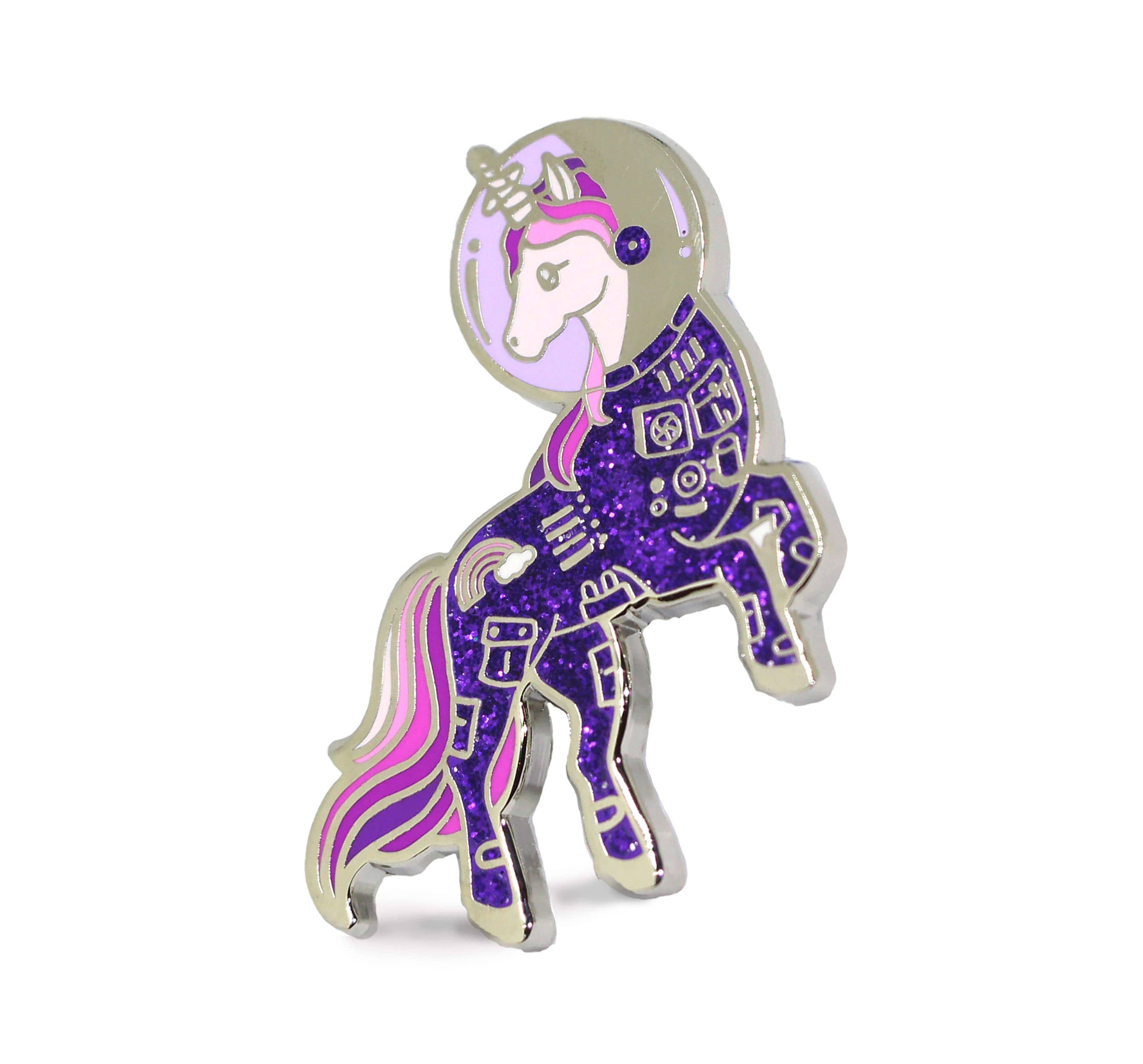 Compoco - Wholesale Lapel Pin/Button - Space Unicorn Enamel Pin (Purple)1