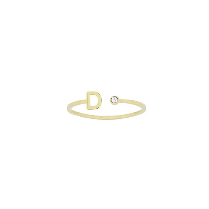 Katie Dean - Wholesale Band/Stacked Ring - 18K Gold Plated, Size 6 Initial Ring22