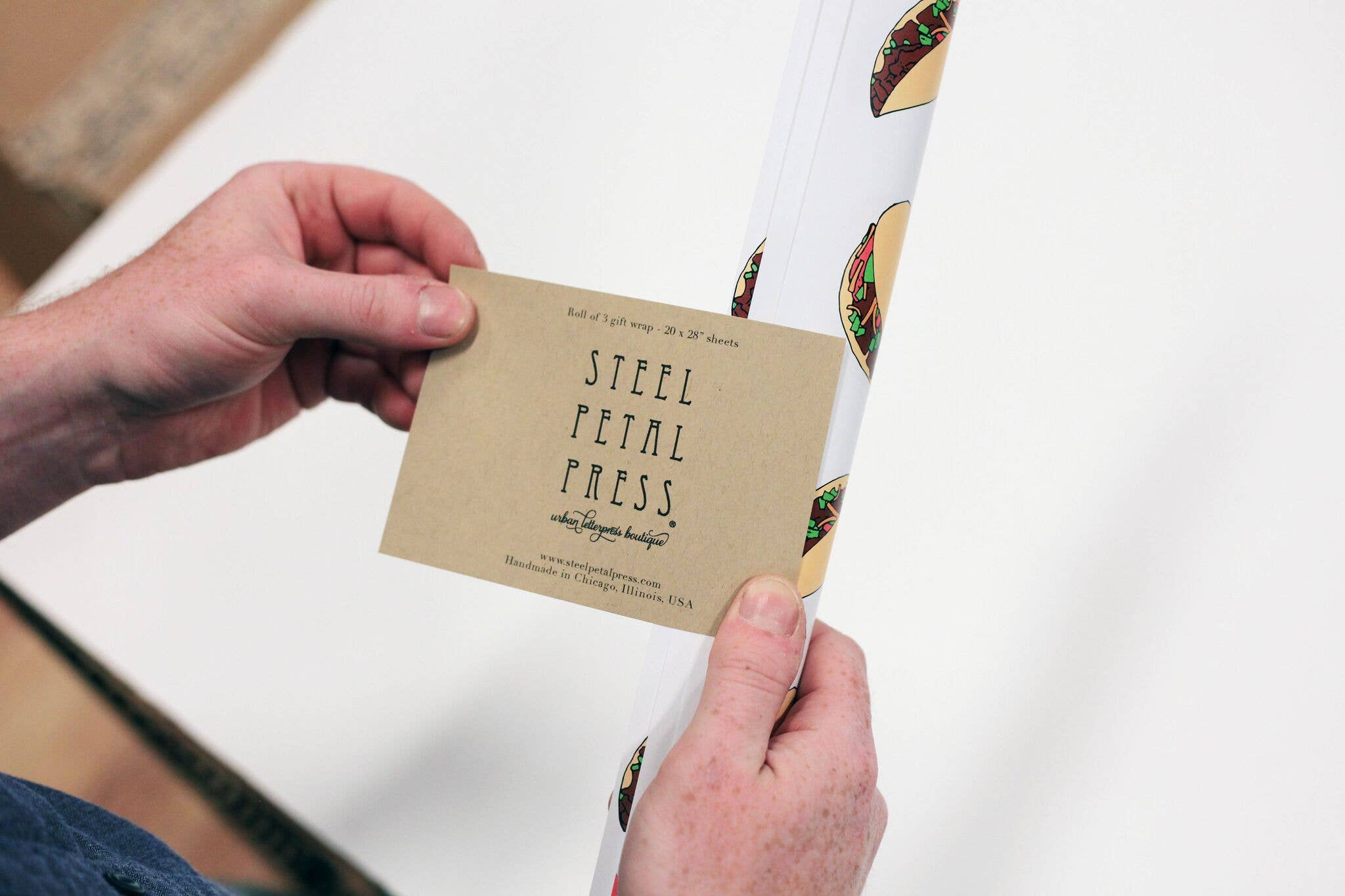 Steel Petal Press - Wholesale Wrapping Paper Roll - Taco Gift Wrapping Paper - Roll of 3 Sheets4
