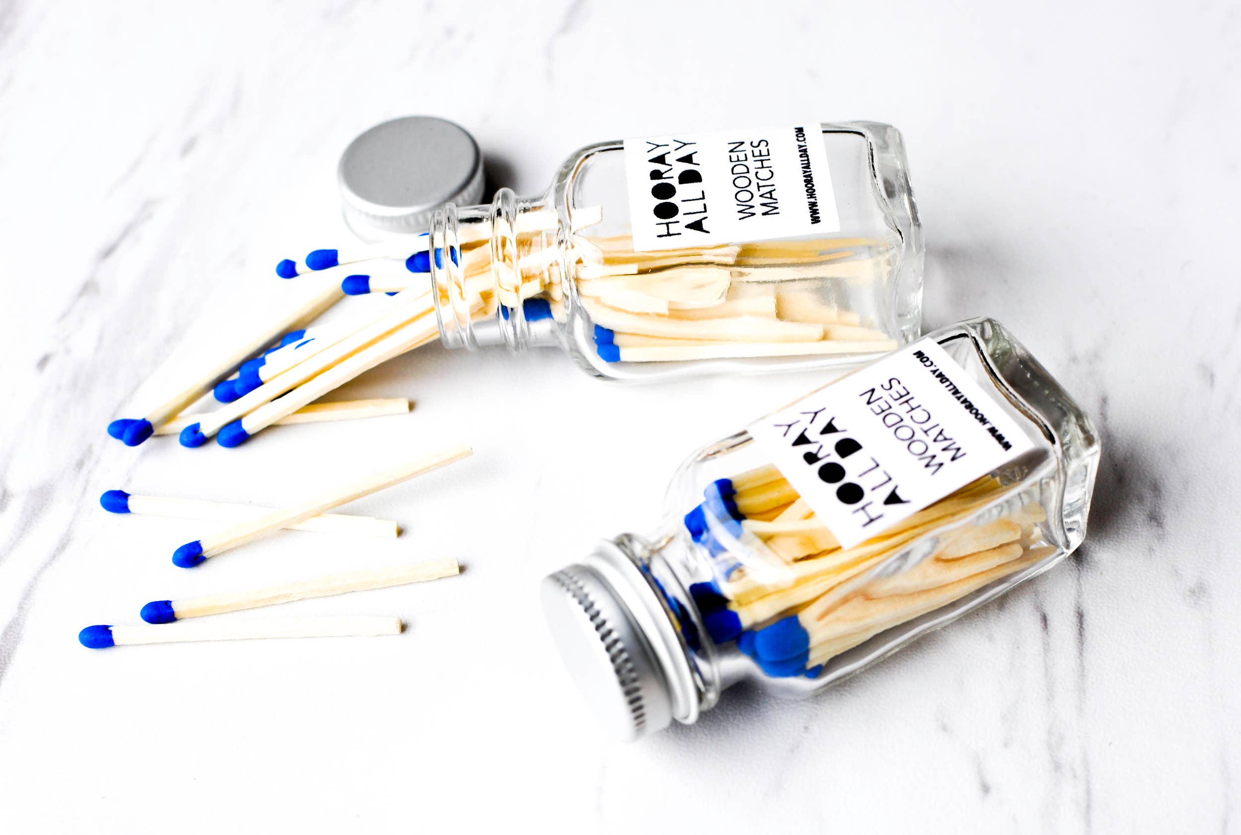 Hooray All Day - Wholesale Matches - Colorful Wooden Matches In Little Glass Bottle - New Colors!4