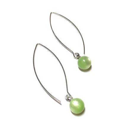 Lime Green RainDrop Earrings for wholesale by Leetie Lovendale
