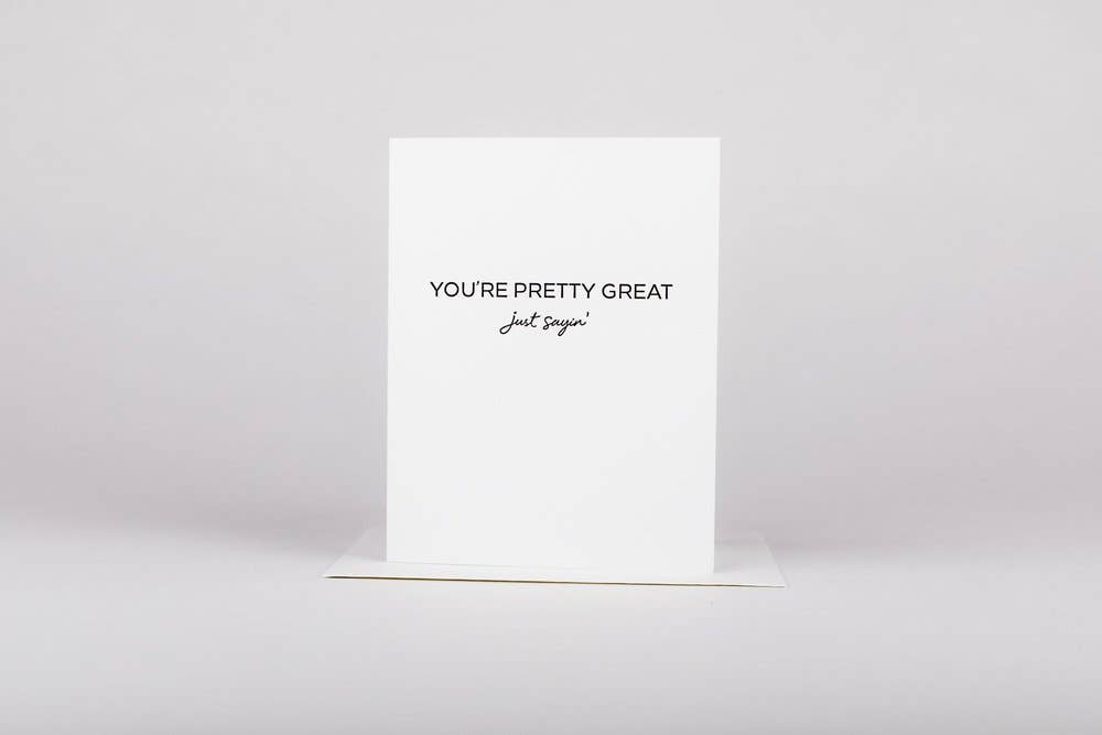 Wrinkle & Crease Paper Products - Wholesale Everyday Greeting Card - You're Pretty Great - Greeting Card0