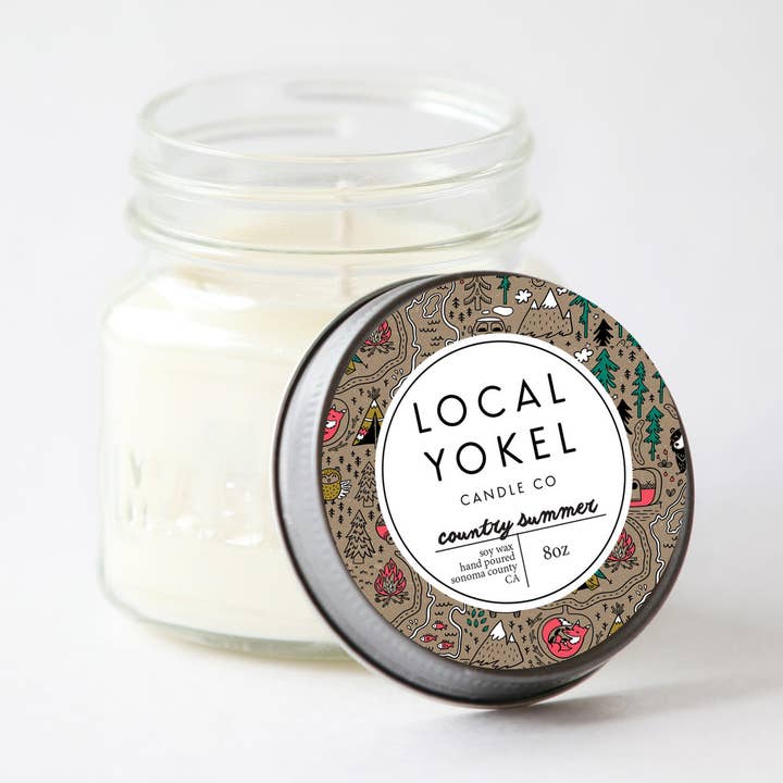 Country Summer | 8oz Mason | Soy Wax Candle | for wholesale by THE LOCAL YOKEL