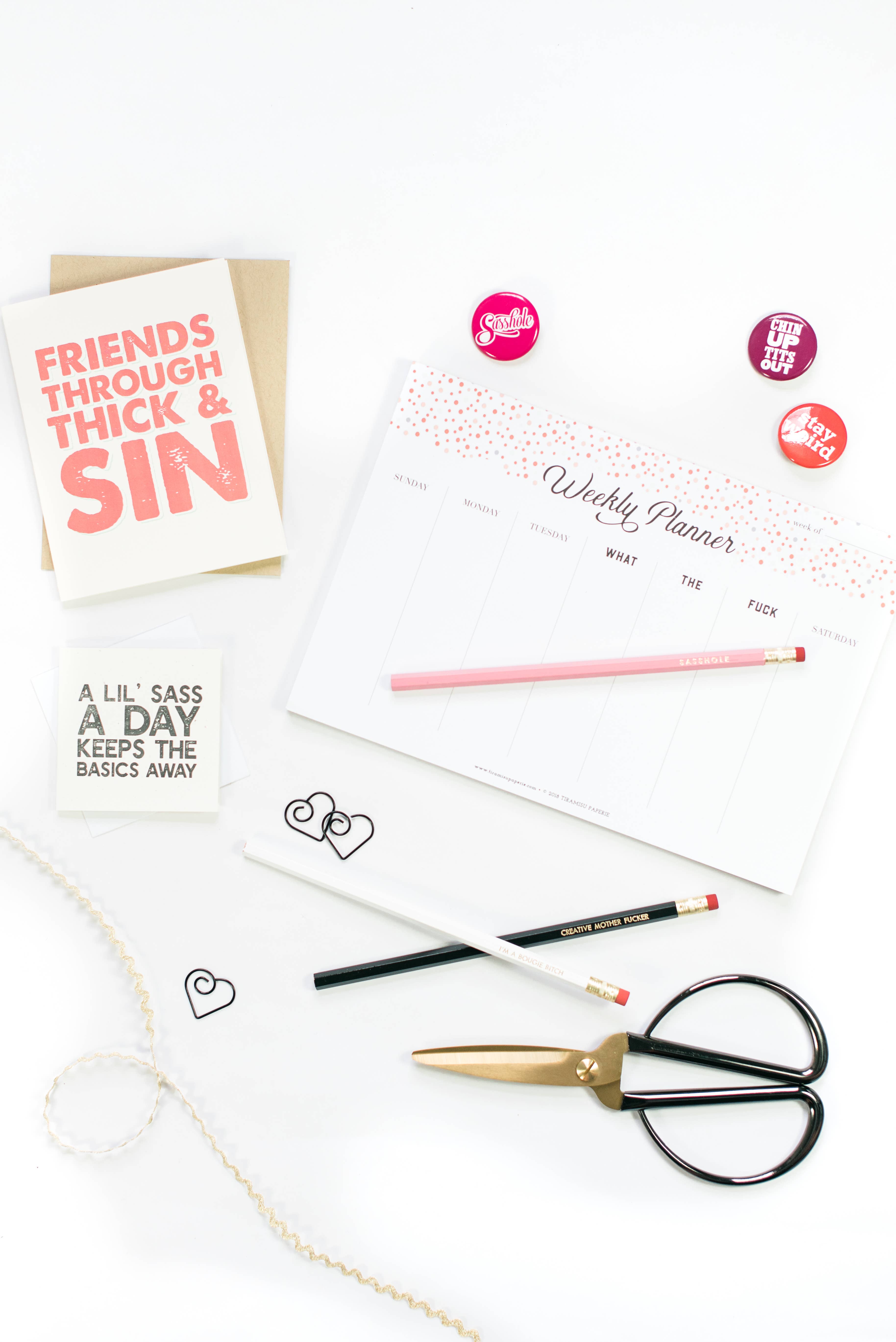 Tiramisu Paperie - Wholesale Planner - WTF Weekly Planner Notepad2