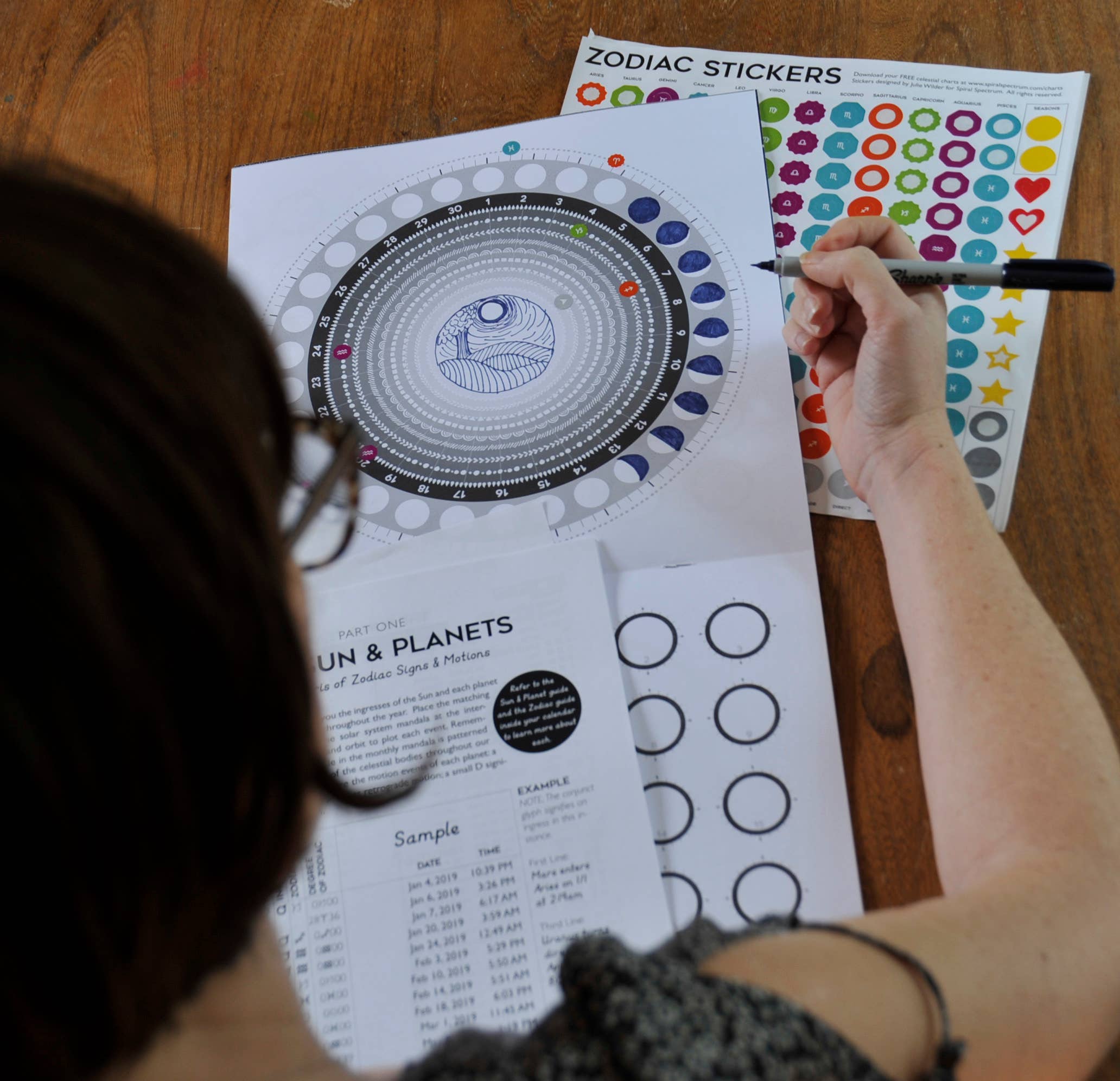 Spiral Spectrum - Wholesale Calendar - Cosmic Clock Undated 12 Month Astrology Calendar1