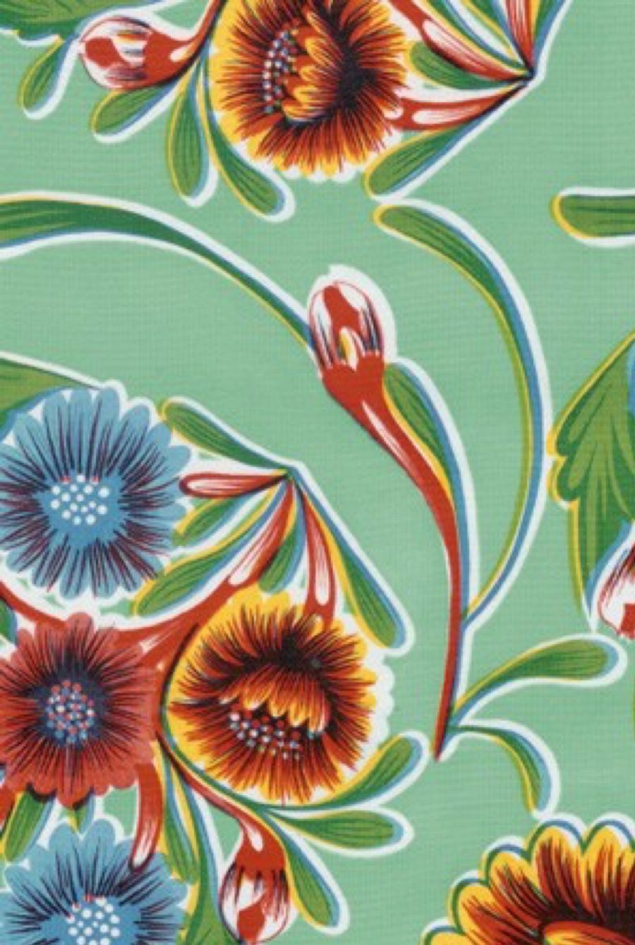 Oilcloth International - Wholesale Tablecloth - 47.5" Round Bloom Tablecloth5