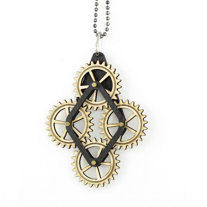 Kinetic Gear Quad halskæde 6A for engroshandel hos Green Tree Jewelry